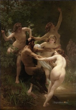 ニンフとサテュロス ウィリアム・アドルフ・ブーグロー Oil Paintings